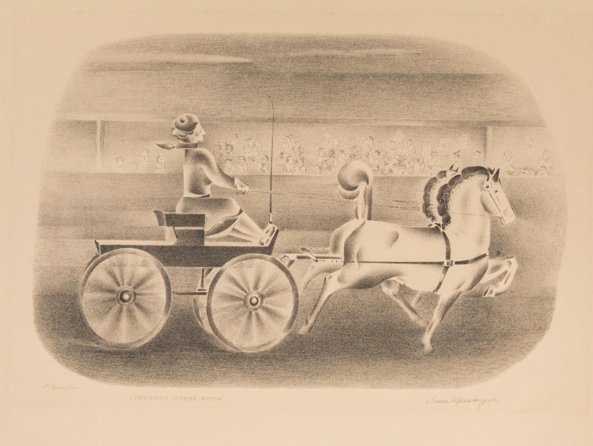 Ivan Messenger, (American, 1895-1983), Thaia and Quintuplets and Coronado Horse Show
