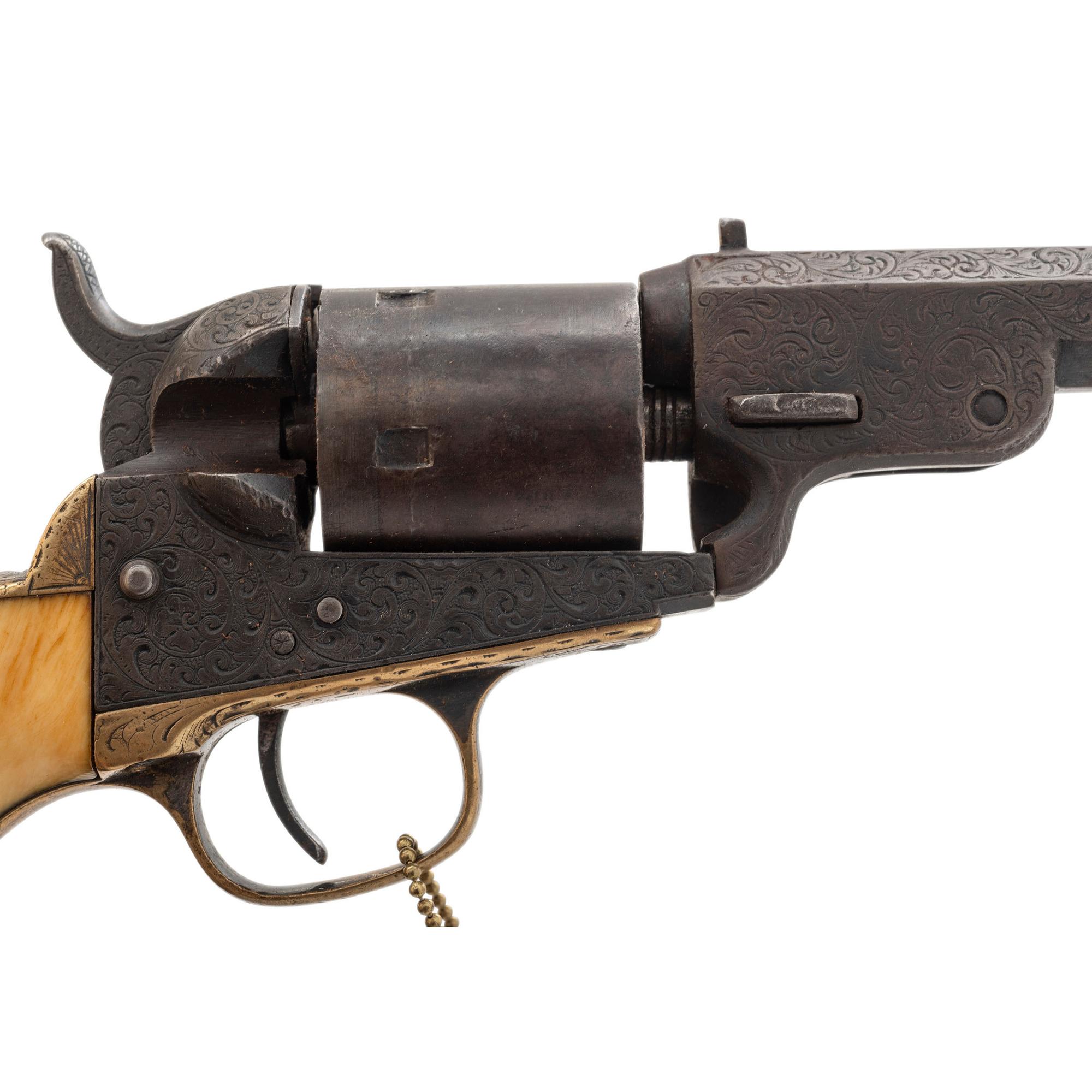 Factory Engraved and Ivory Gripped Colt Model 1849 Pocket Cartridge Conversion Inscribed to W.C. Walsh - 4th Texas Infantry CSA