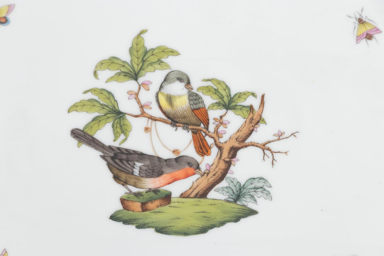 A Herend Rothschild Bird Porcelain Dinner Service