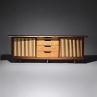 George Nakashima (American, 1905–1990) — Triple Sliding Door Cabinet