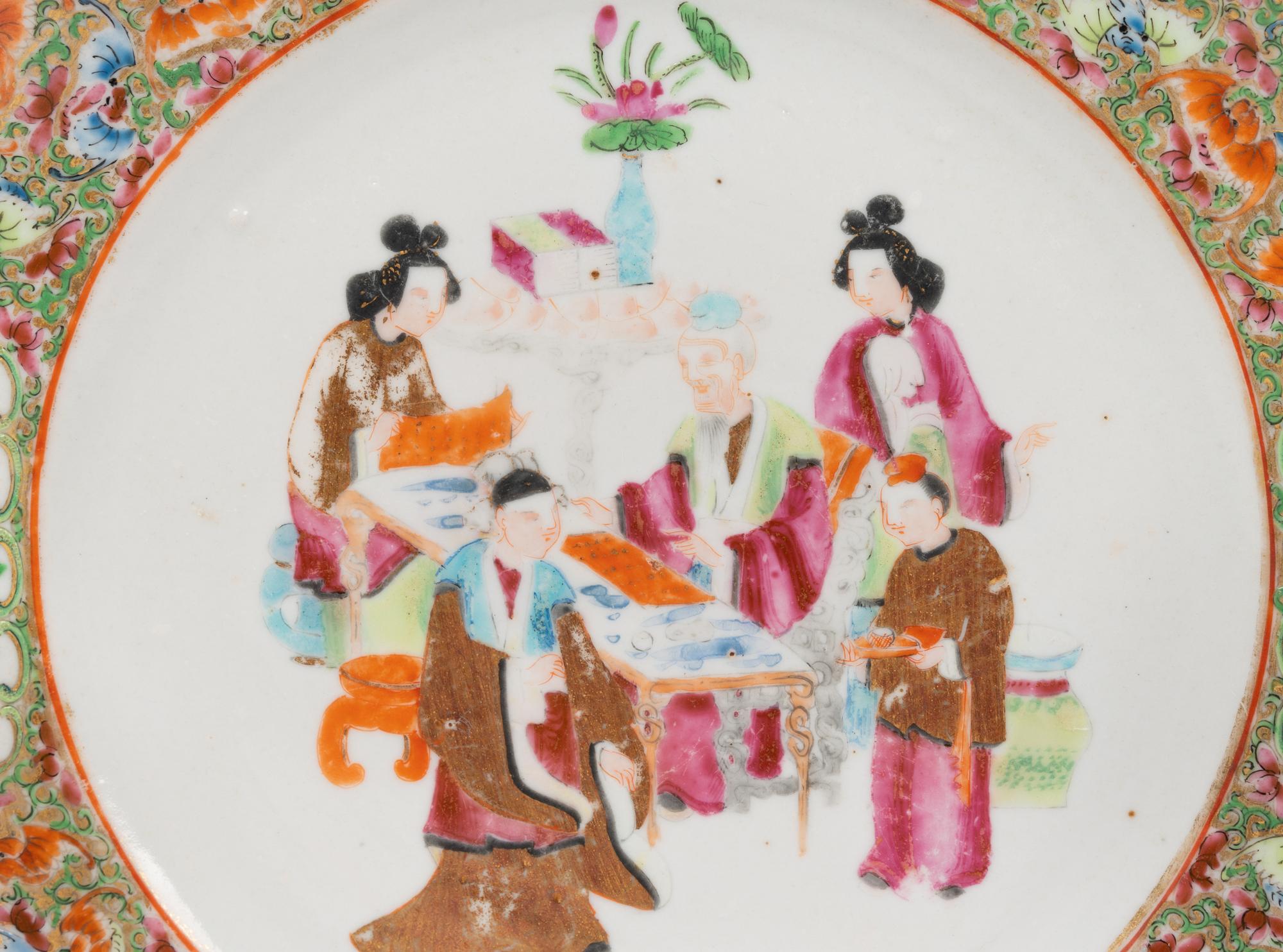Five Chinese Export Rose Medallion Porcelain Articles