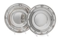 An American Silver Bowl and Underplate, Wallace Silversmiths, Wallingford, CT, Rose Point pattern, each having pierced floral medallion
