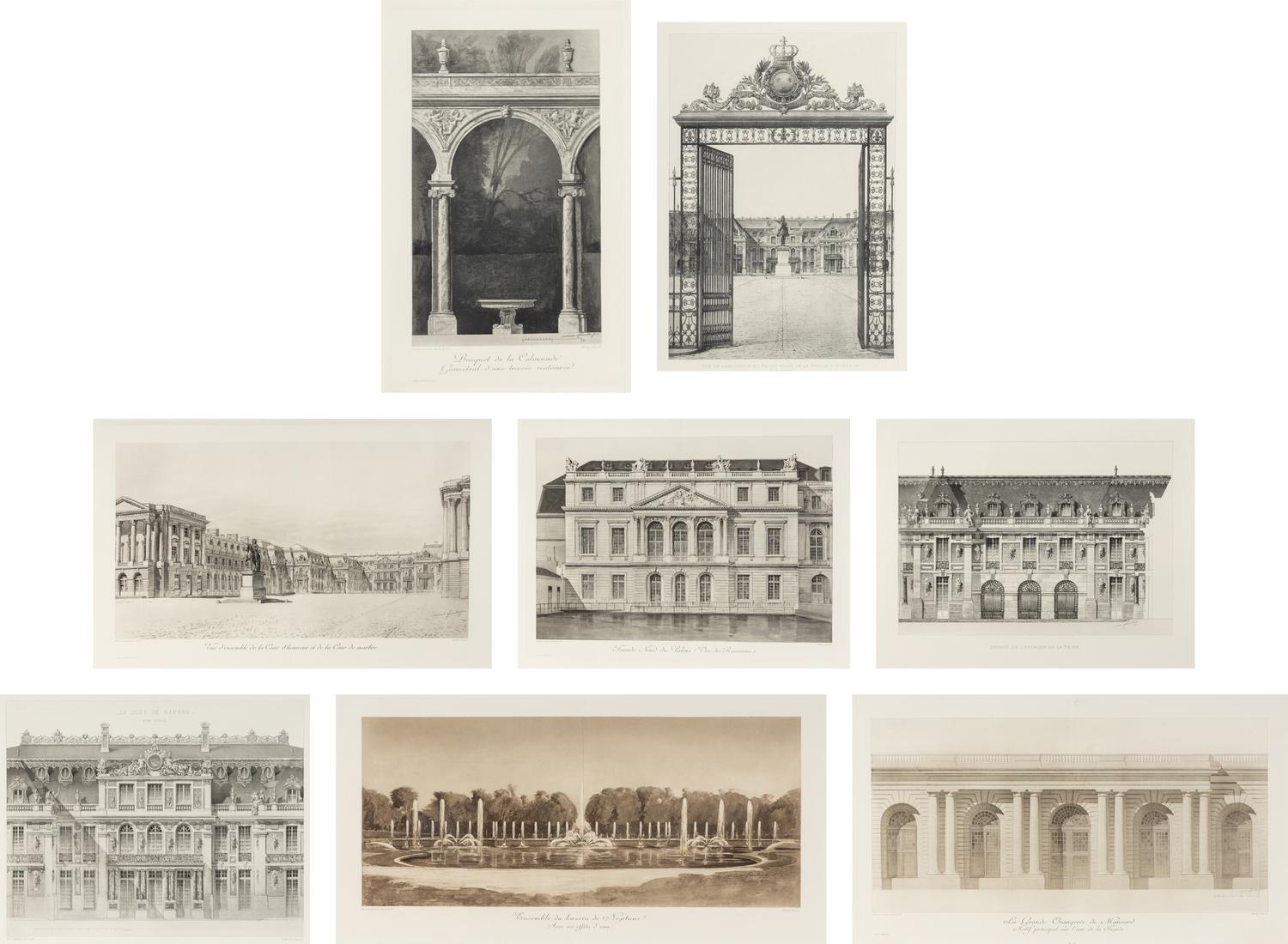 Views of Versailles and the Two Trianons (eight works)