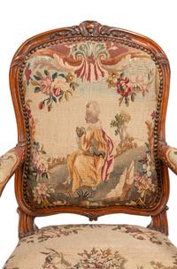 A Set of Four Louis XV Beechwood Fauteuils