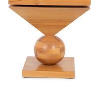 A Contemporary Geometric Stacked Wood Side Table