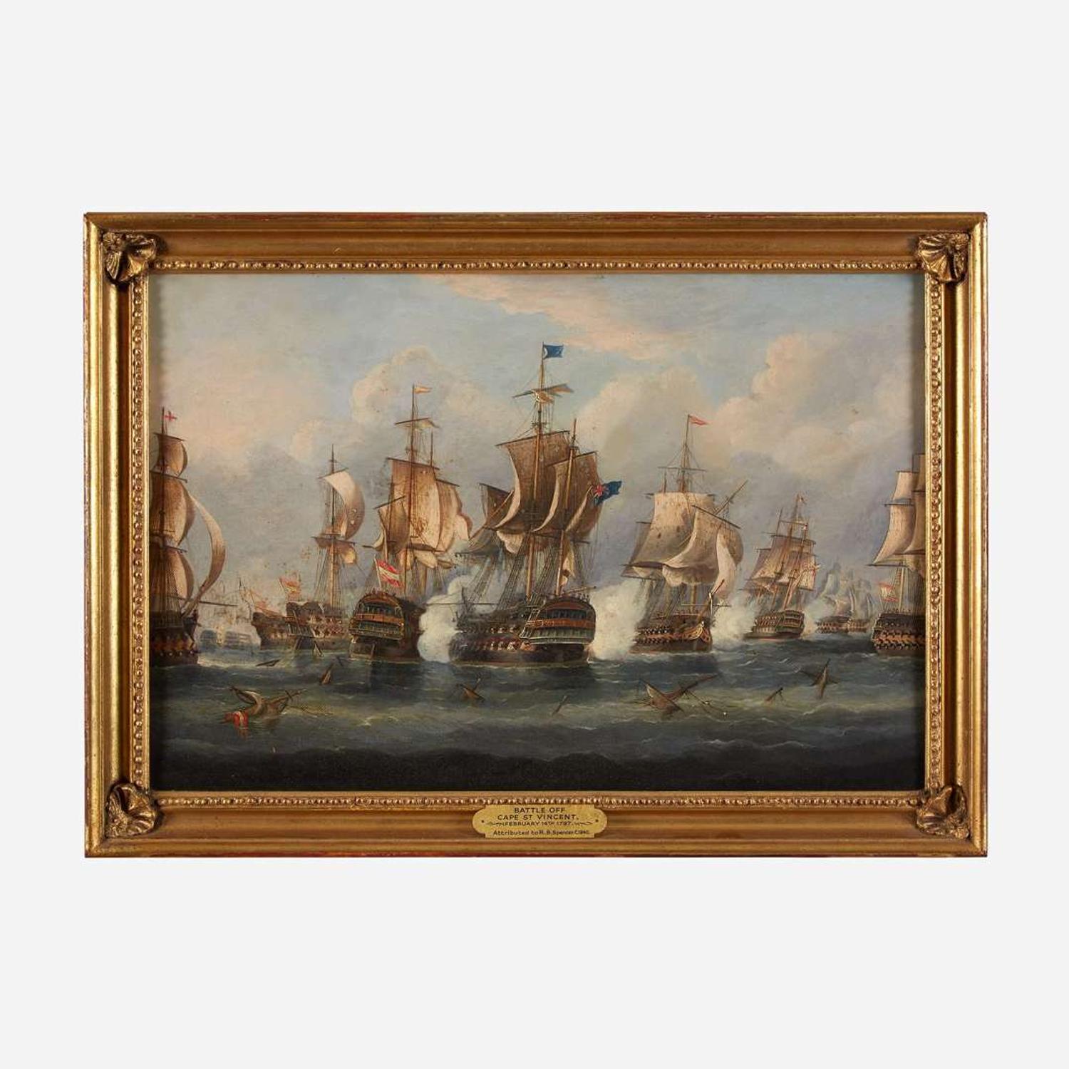 Attributed to Richard Ball Spencer (English, 1812-1897) Battle off Cape St. Vincent, circa 1840