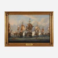 Attributed to Richard Ball Spencer (English, 1812-1897) Battle off Cape St. Vincent, circa 1840