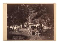 [WESTERN AMERICANA]. GRABILL, John C.H. (1849-1903), photographer. "Stage Coach." The Deadwood stage coach followed by the last US Treasure Coach. [South Dakota],1888.