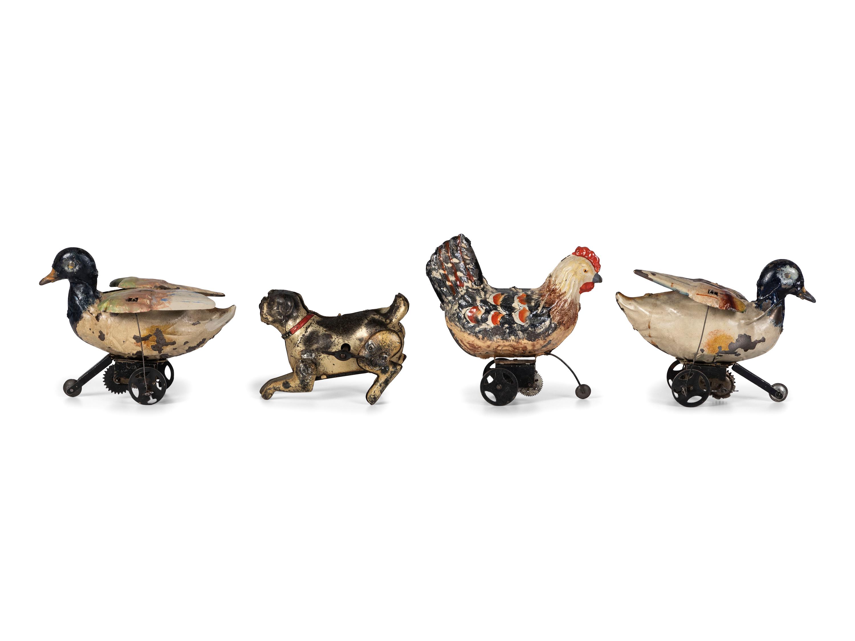 Four German Tin Windup Toys
