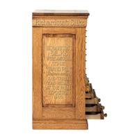 A Richardson's Silk Company Oak Spool Cabinet