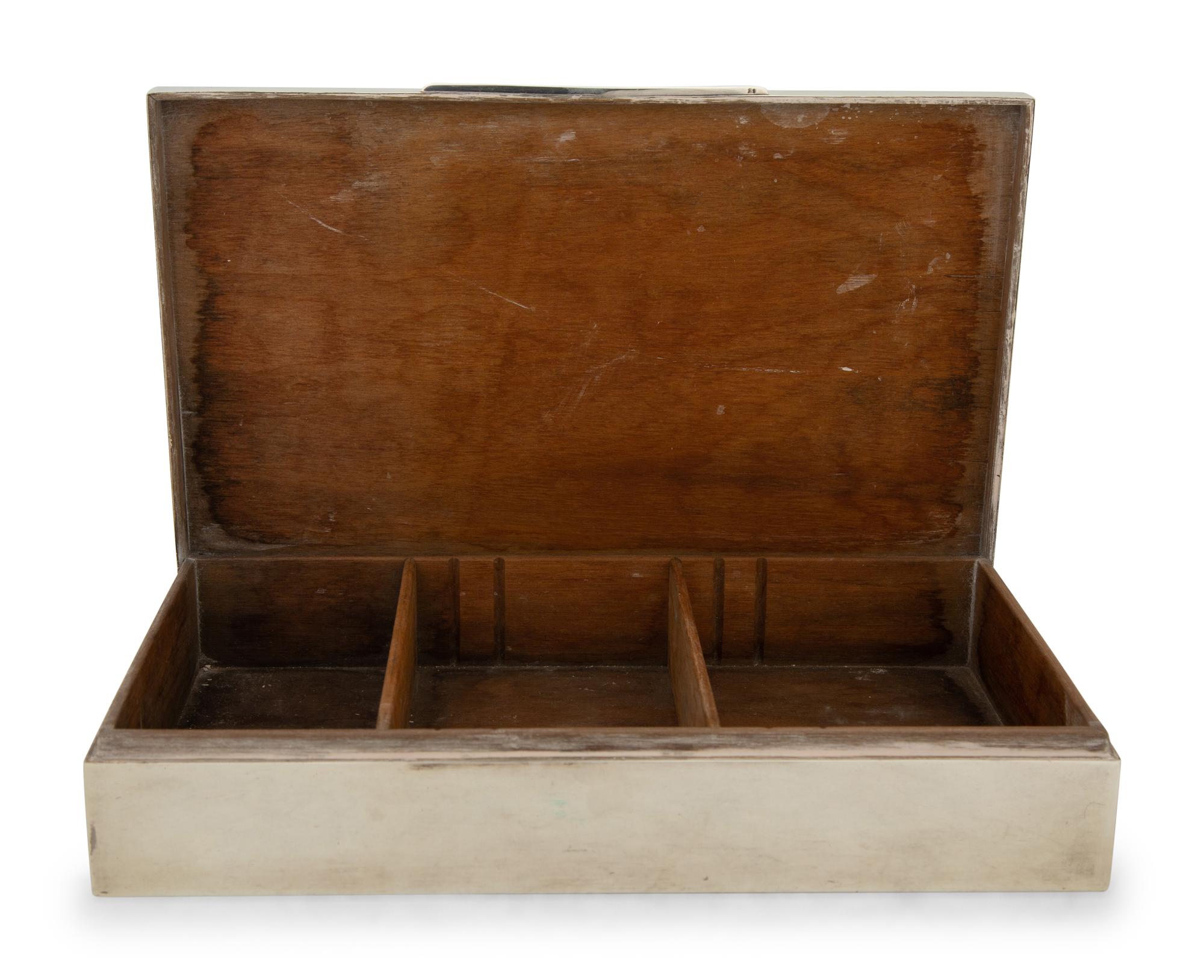 An American Silver Cigar Box