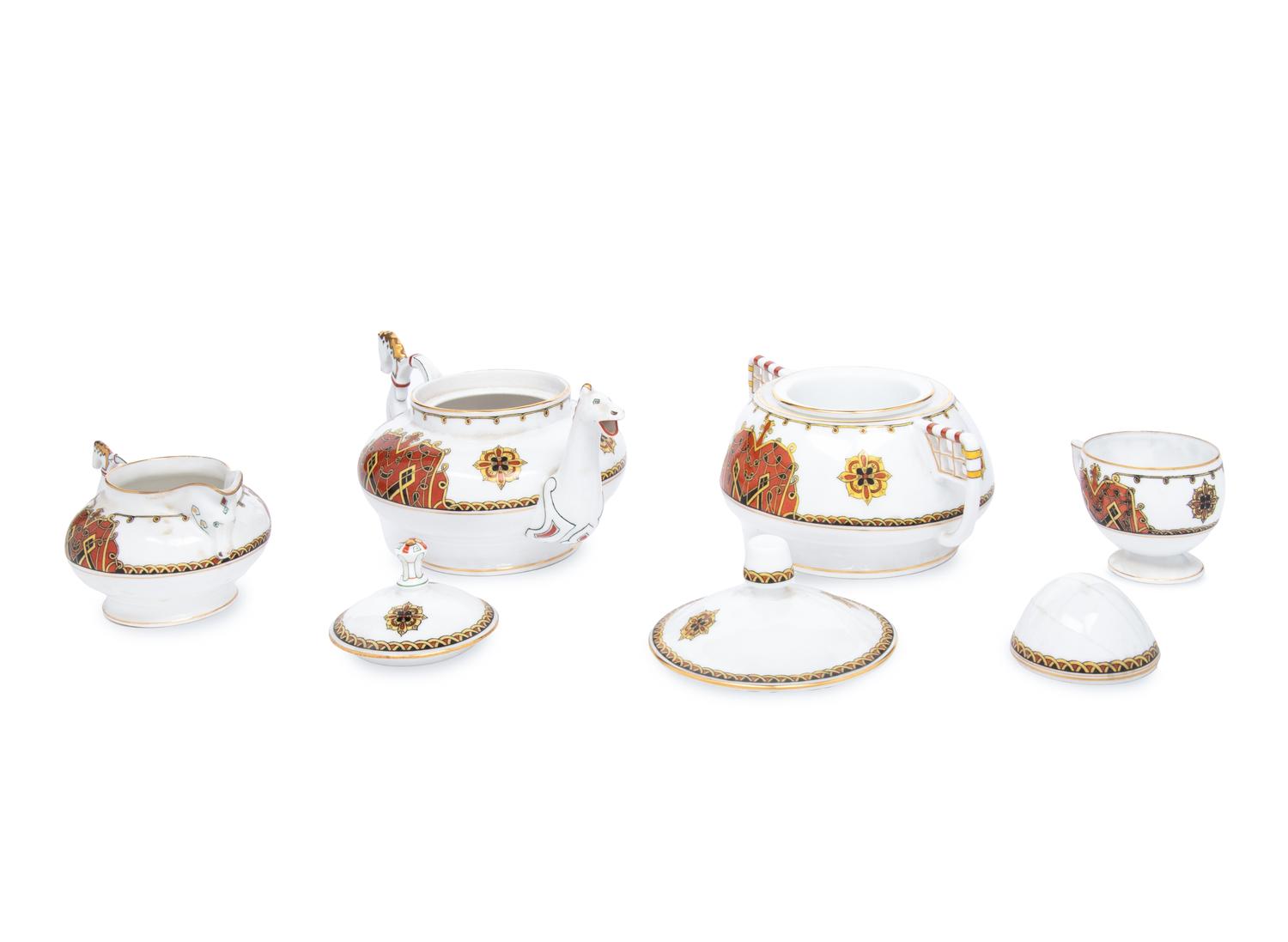 A Kornilov Bros. Porcelain Four-Piece Coffee Service