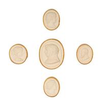 Sixteen Framed Groups of Grand Tour Plaster Intaglios