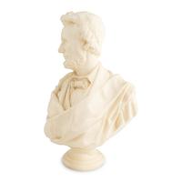 Thomas Dow Jones (American, 1811-1881) Bust of Abraham Lincoln "from life" plaster