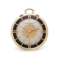 JAEGER-LeCOULTRE, VINTAGE, GOLD-FILLED TRAVEL ALARM OPEN FACE POCKET WATCH