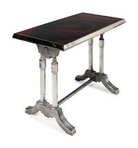 A Pair of Art Deco Chrome and Silver-Plate Café Tables