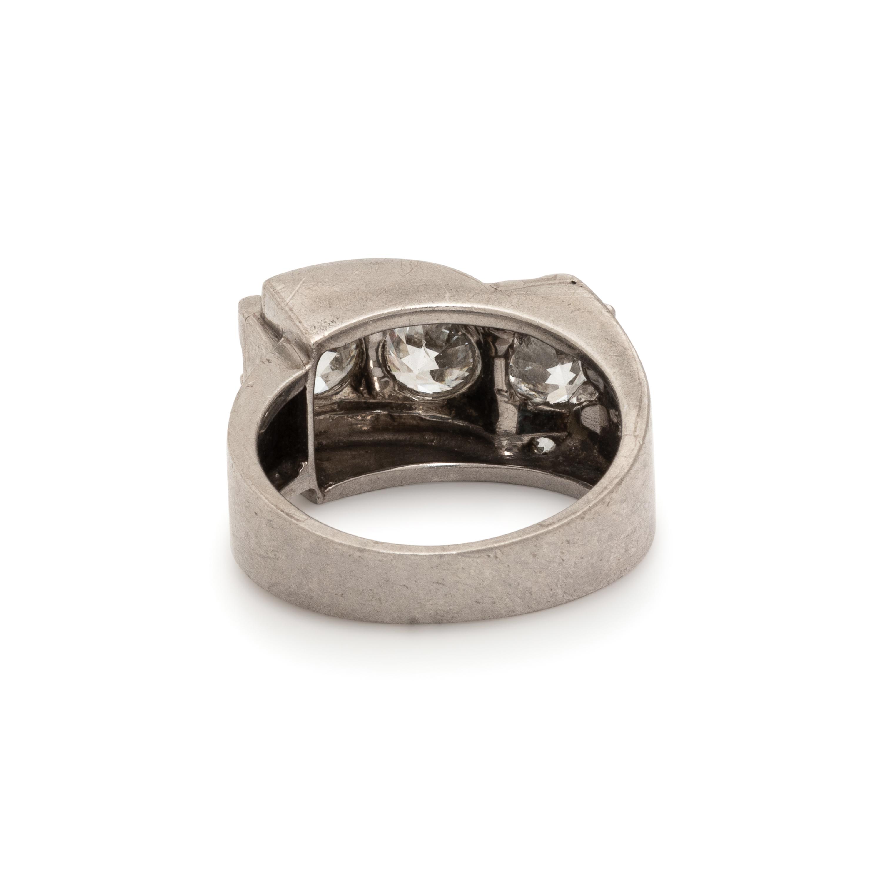 PLATINUM AND DIAMOND RING