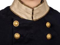 [MILITIA]. Frock coat and Model 1851 shako with original box identified to Massachusetts Militia Brigadier General Eliab Ward.