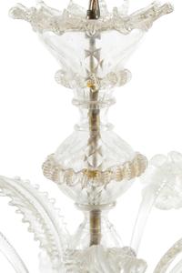 A Venetian Cut Glass Five-Light Chandelier