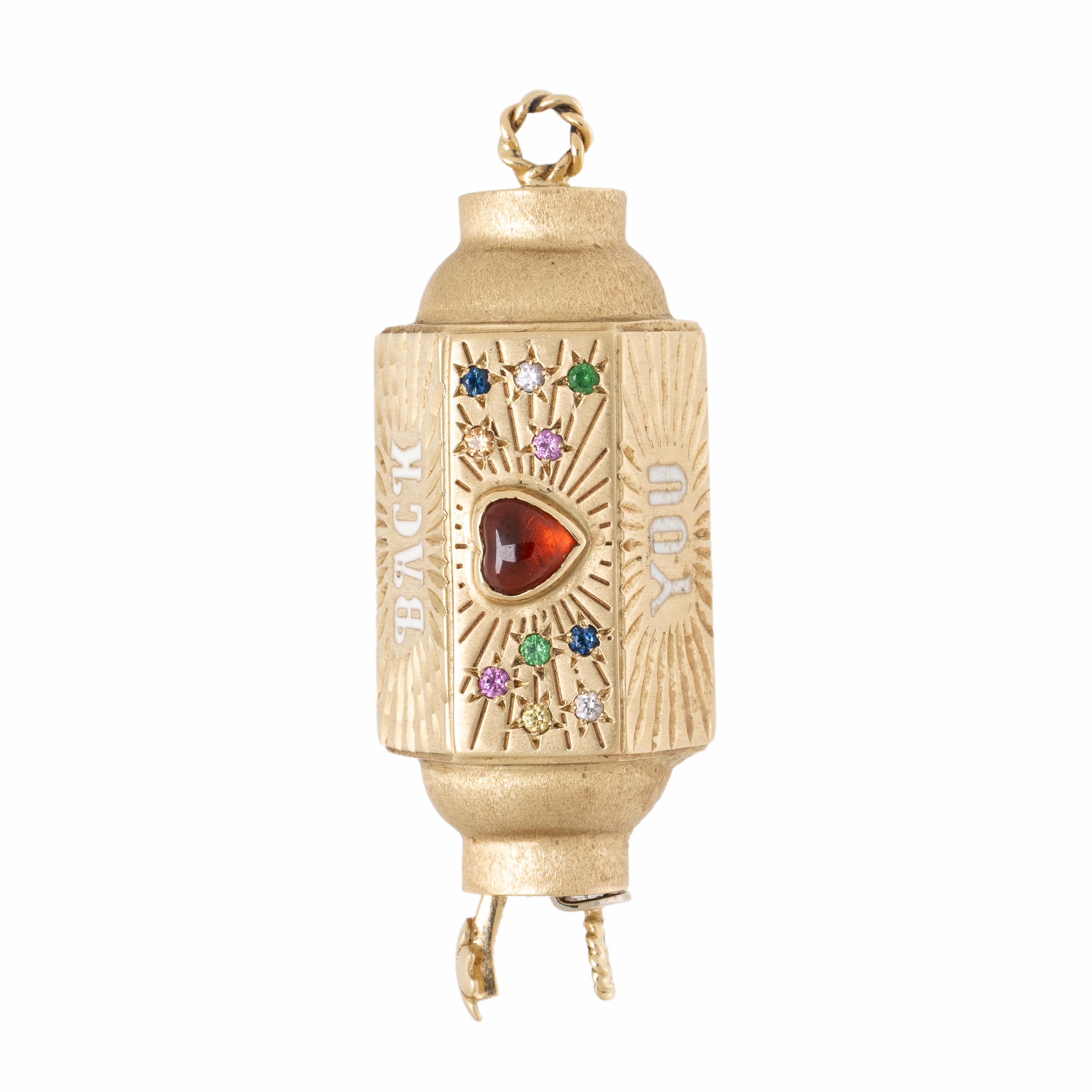 Marie Lichtenberg, 'Love You', Yellow Gold and Multigem Locket Pendant