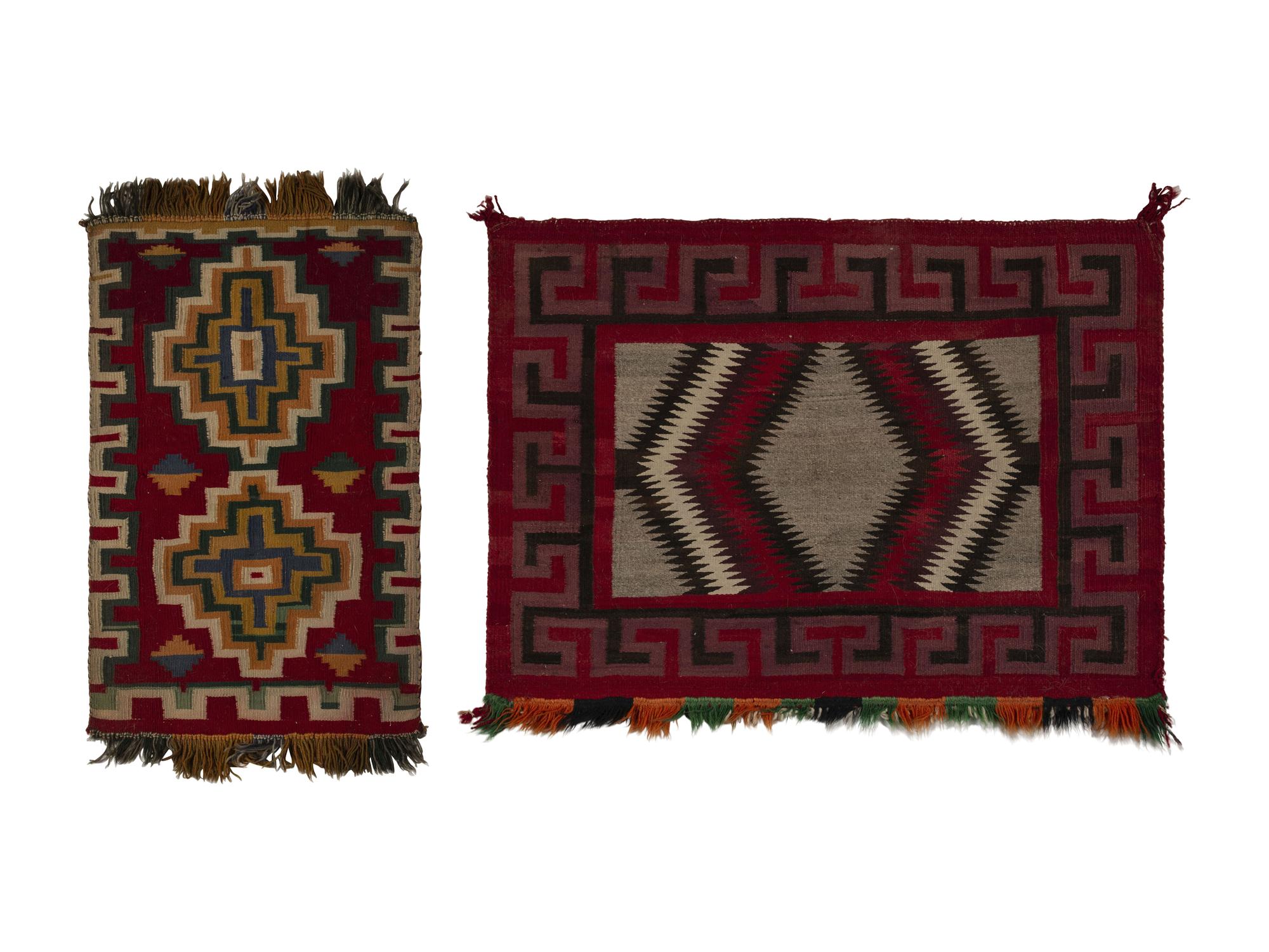 Navajo Germantown Sampler and Sunday Saddle Blanket Weaving / Rugs