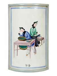 A Pair of Chinese Export Porcelain Panels — MID 19TH CENTURY