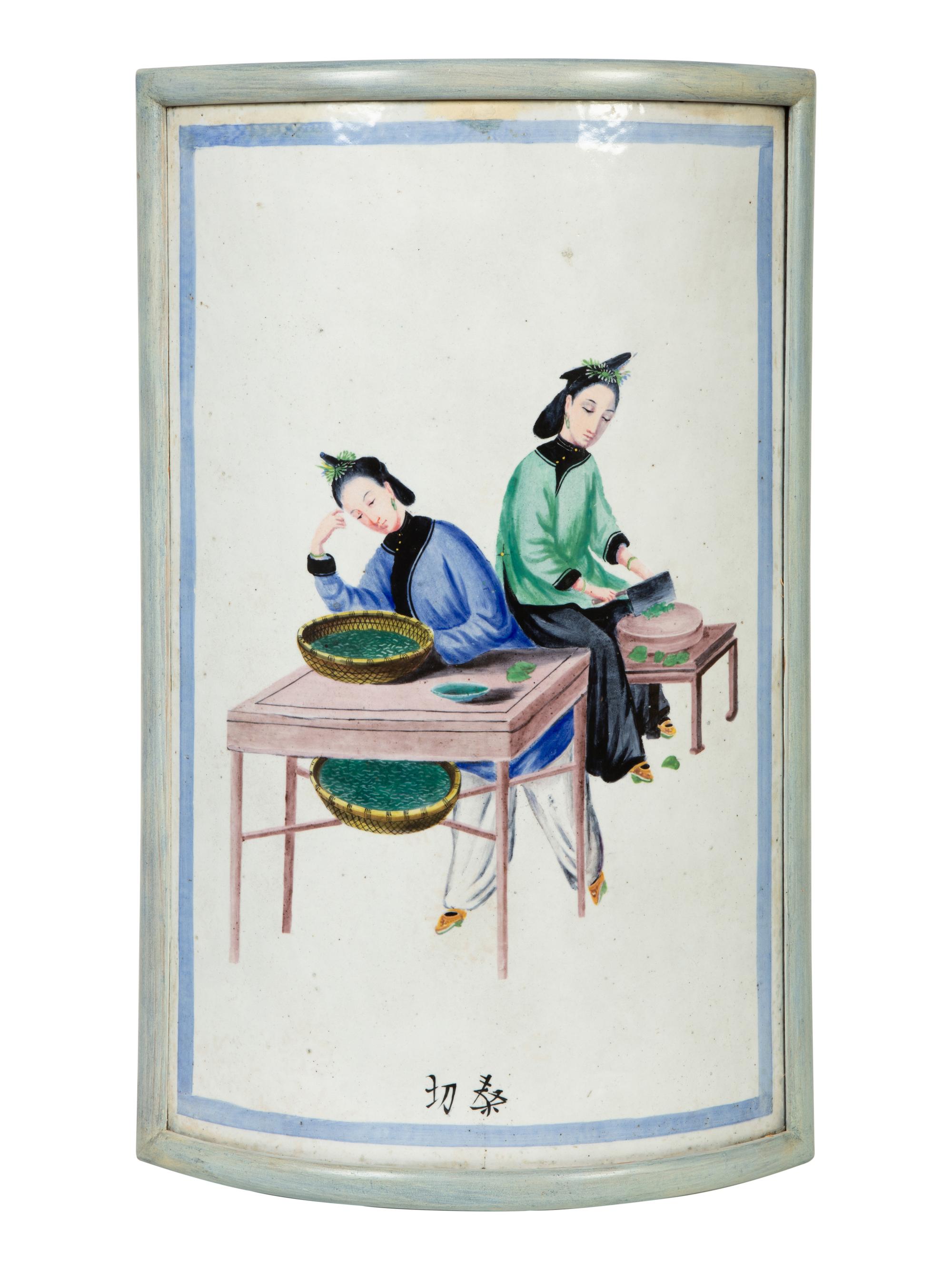 A Pair of Chinese Export Porcelain Panels — MID 19TH CENTURY