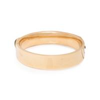 NEPHRITE AND YELLOW GOLD BANGLE BRACELET