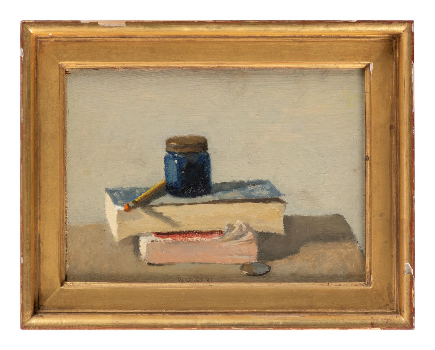 Still Life after John F. Peto: Books and Ink Bottle , 1980