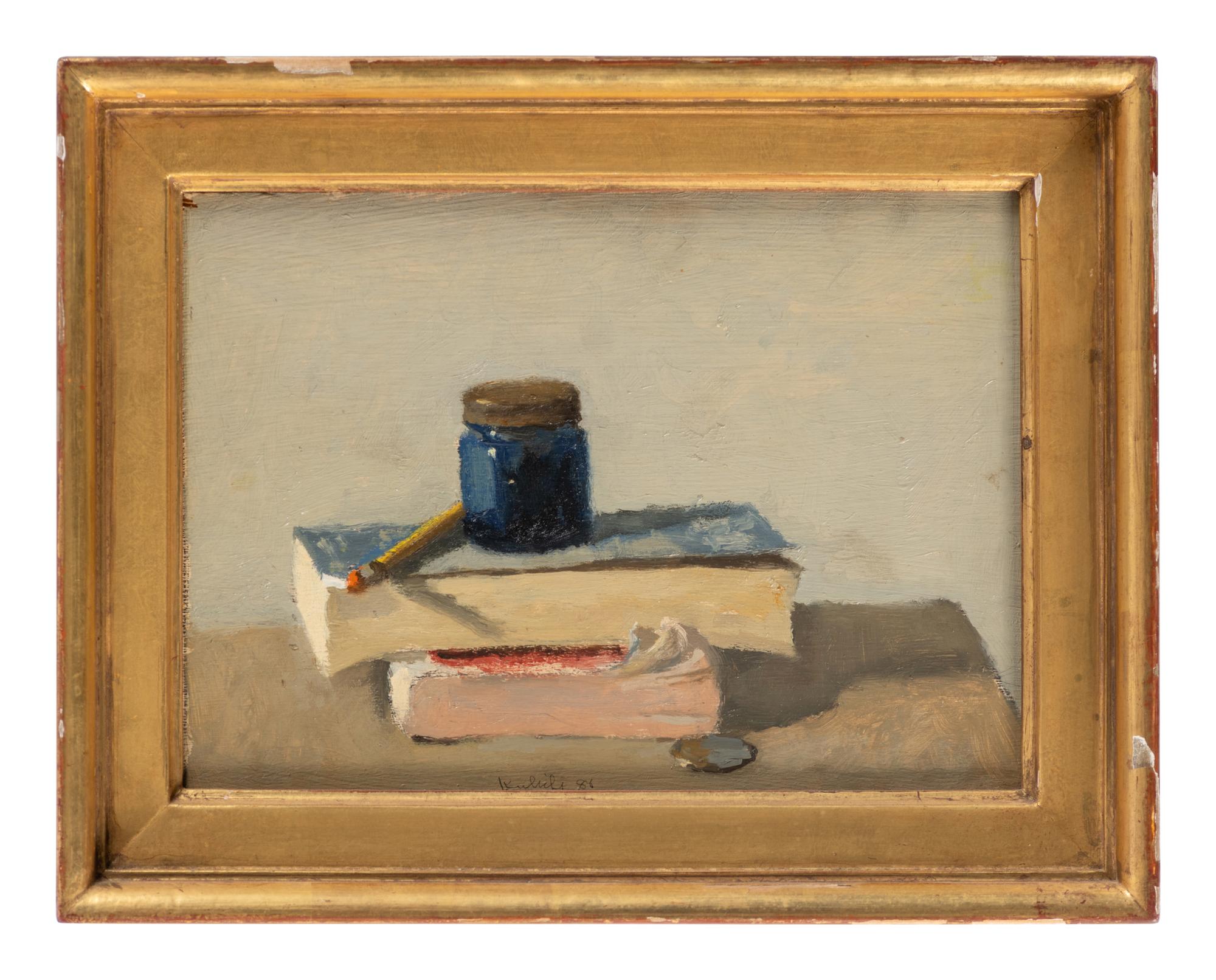 Still Life after John F. Peto: Books and Ink Bottle , 1980