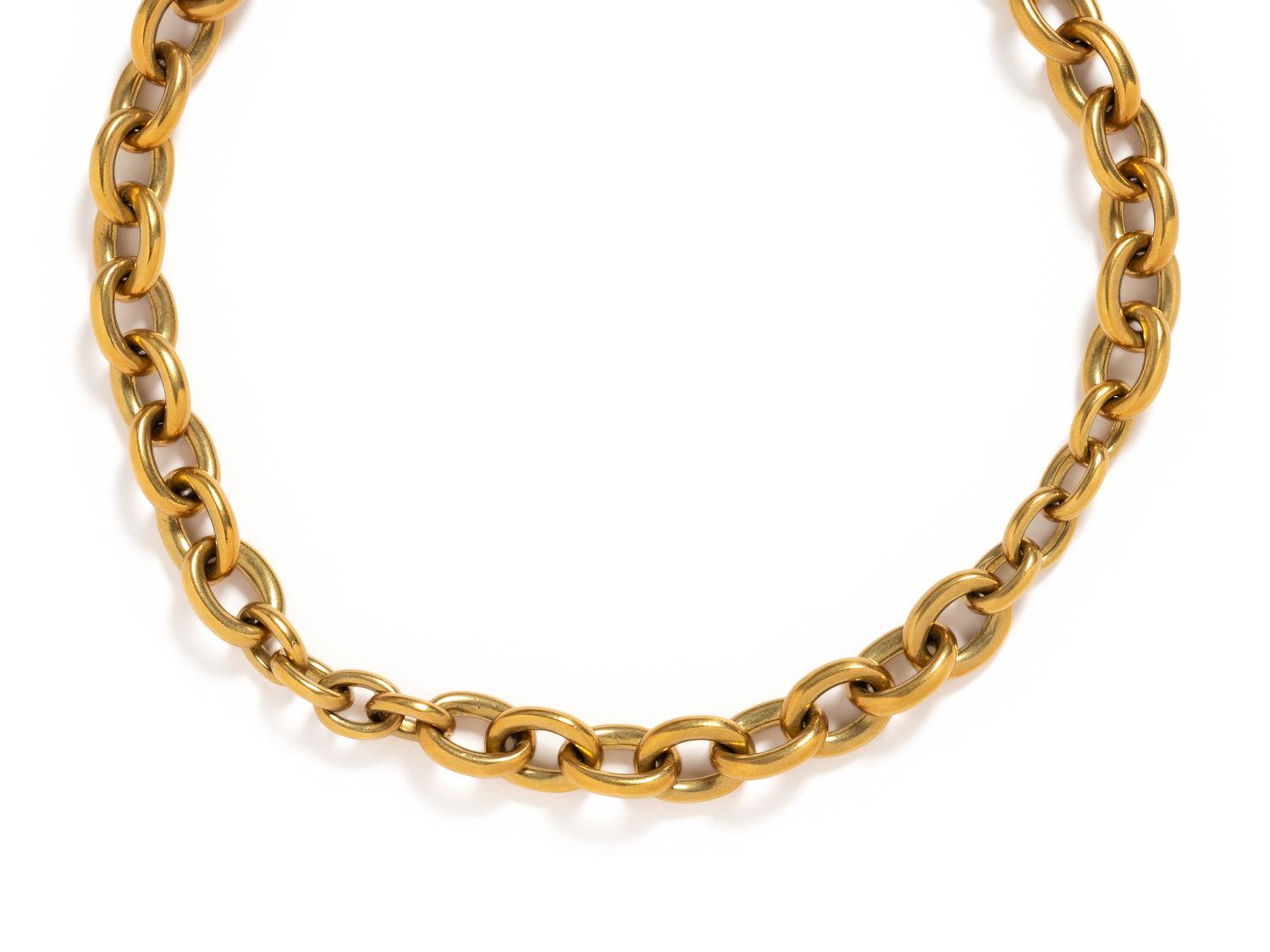 KIESELSTEIN CORD, YELLOW GOLD NECKLACE