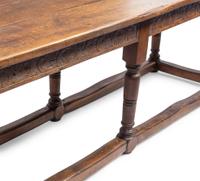 A Continental Walnut Refectory Table