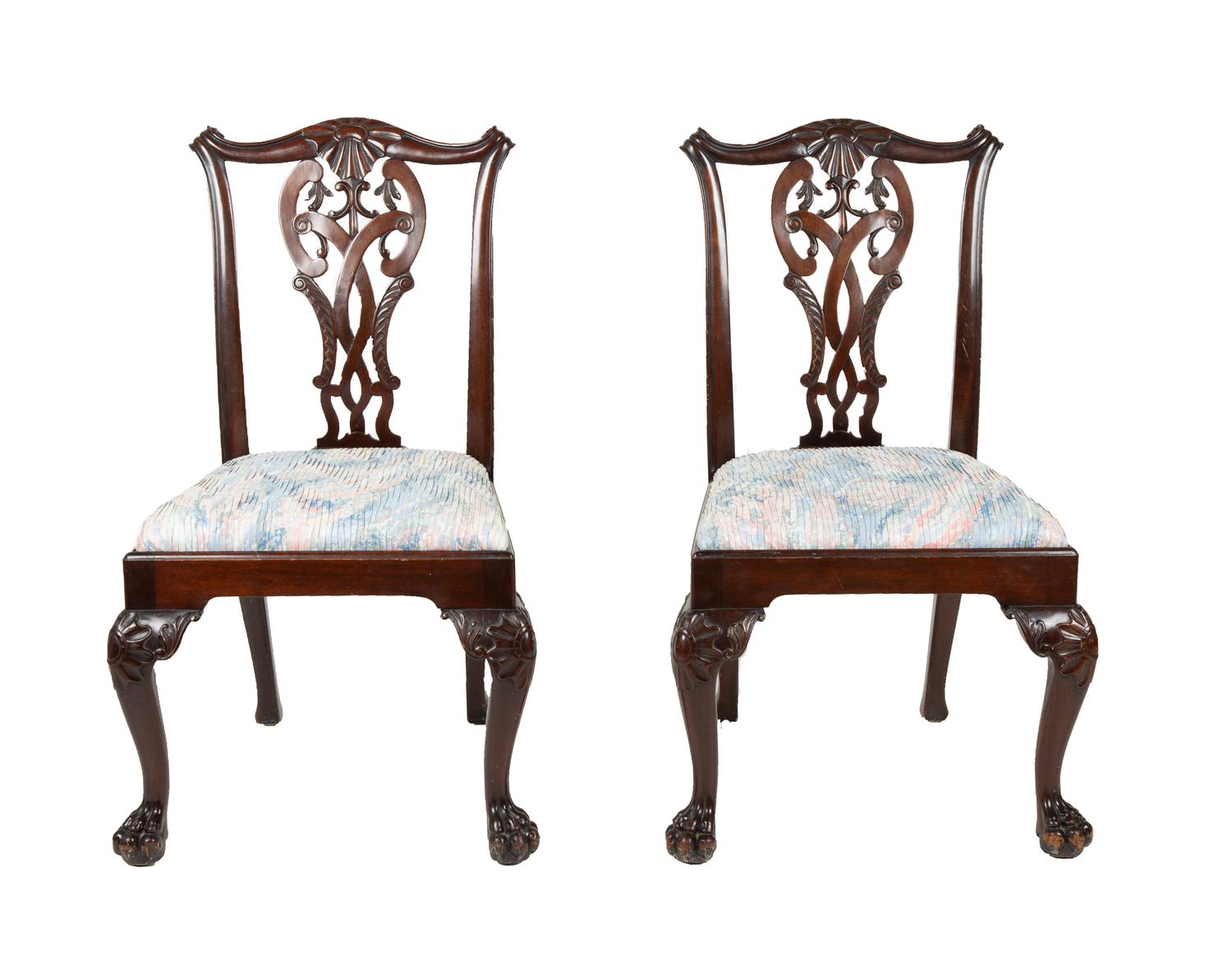 A Set of Six Chippendale Style Dining Chairs — 19TH CENTURY