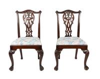 A Set of Six Chippendale Style Dining Chairs — 19TH CENTURY