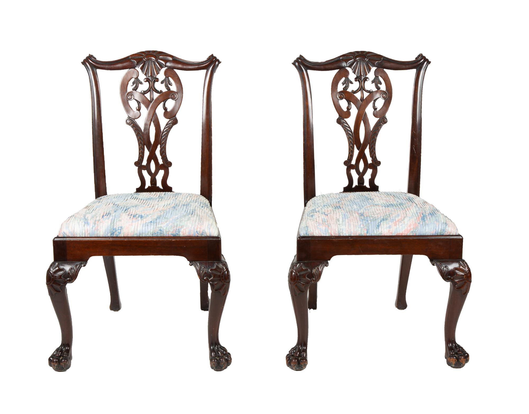 A Set of Six Chippendale Style Dining Chairs — 19TH CENTURY