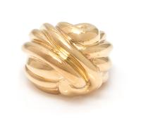 An 18 Karat Yellow Gold Bombe Ring, 18.20 dwts.