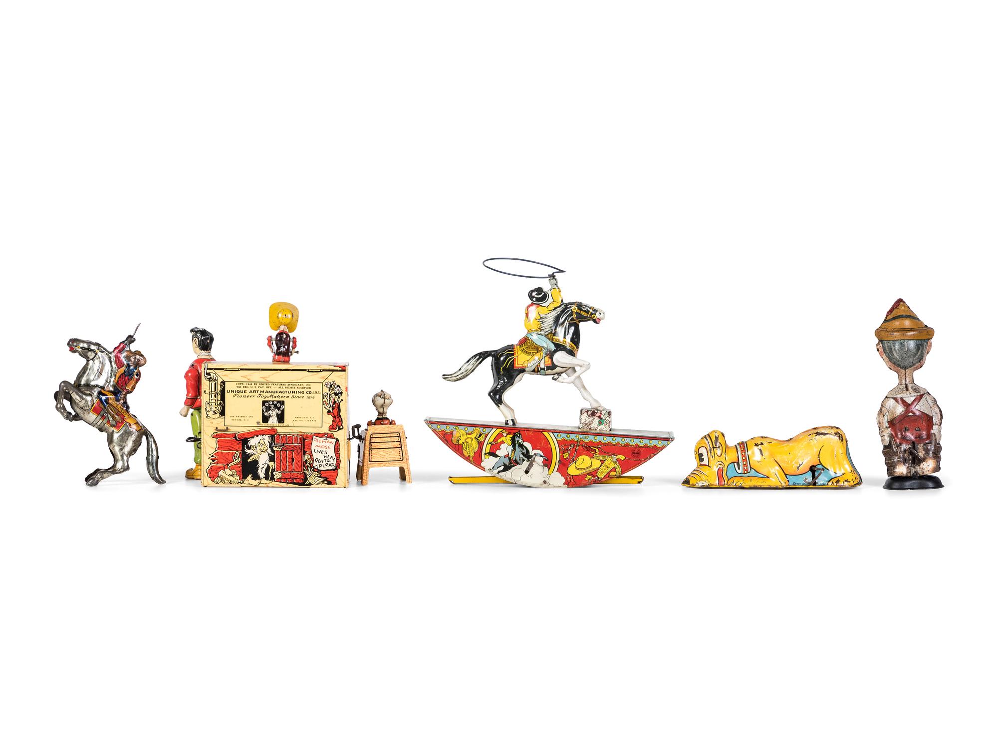 Four Marx Tin Lithograph Windup Toys