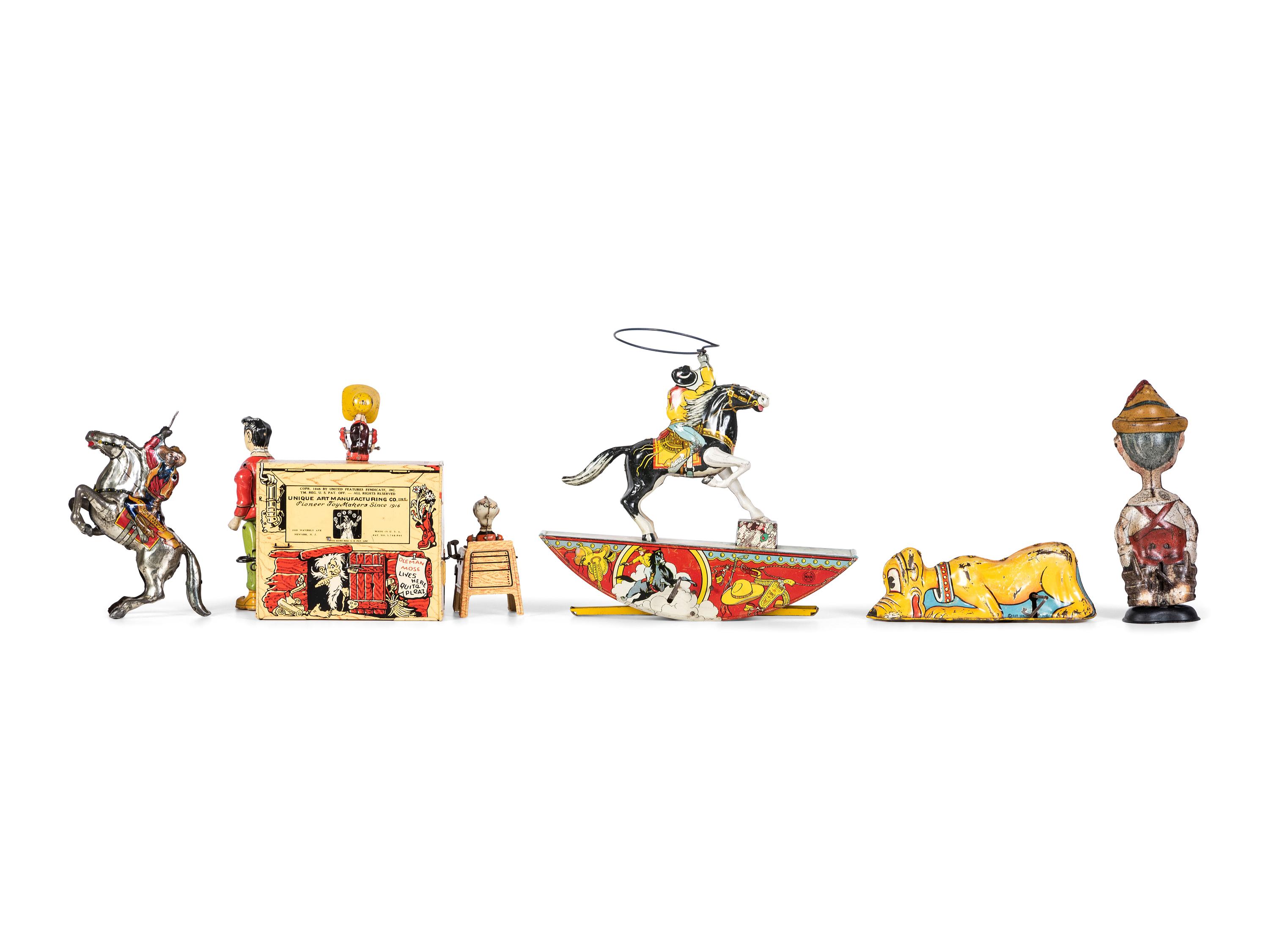 Four Marx Tin Lithograph Windup Toys
