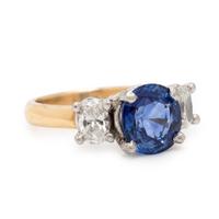 Ceylon Sapphire and Diamond Ring