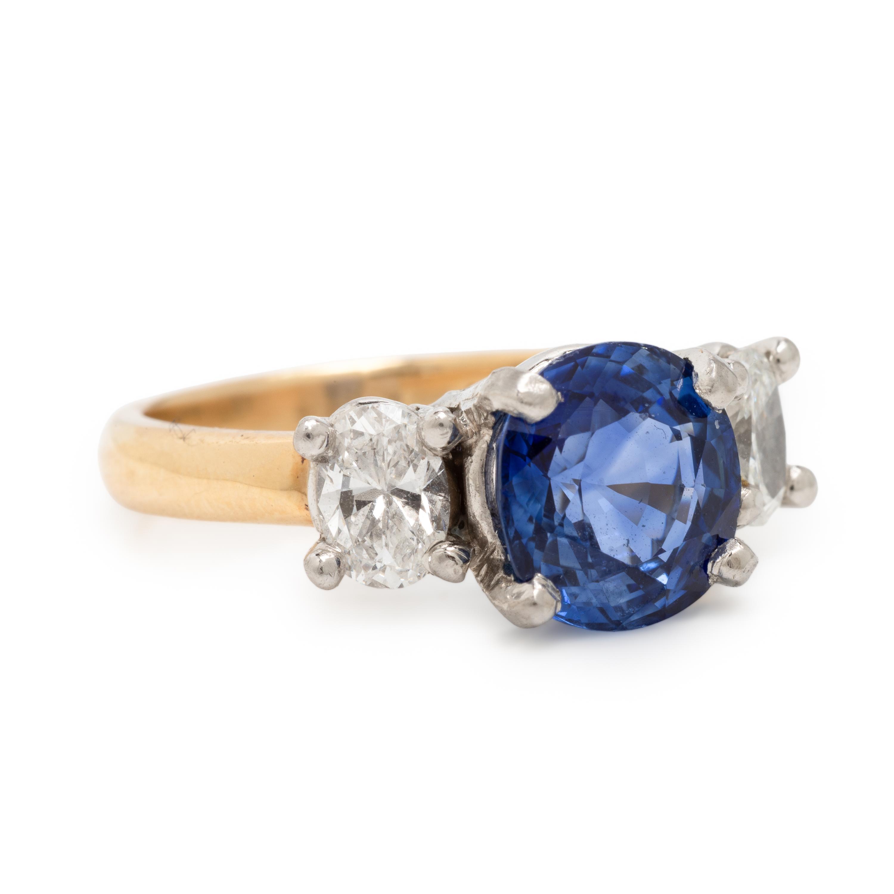 Ceylon Sapphire and Diamond Ring