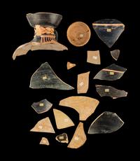 18 South Italian Red-Figured Vase Fragments
