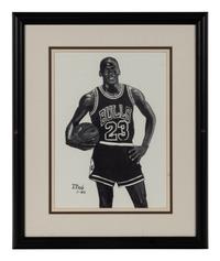 A Group of Five Photographs of Michael Jordan Formerly Displayed at Mike Ditka’s Restaurant