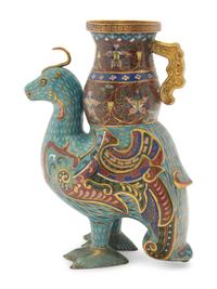 Four Chinese Cloisonné Enamel Animal Form Vessels