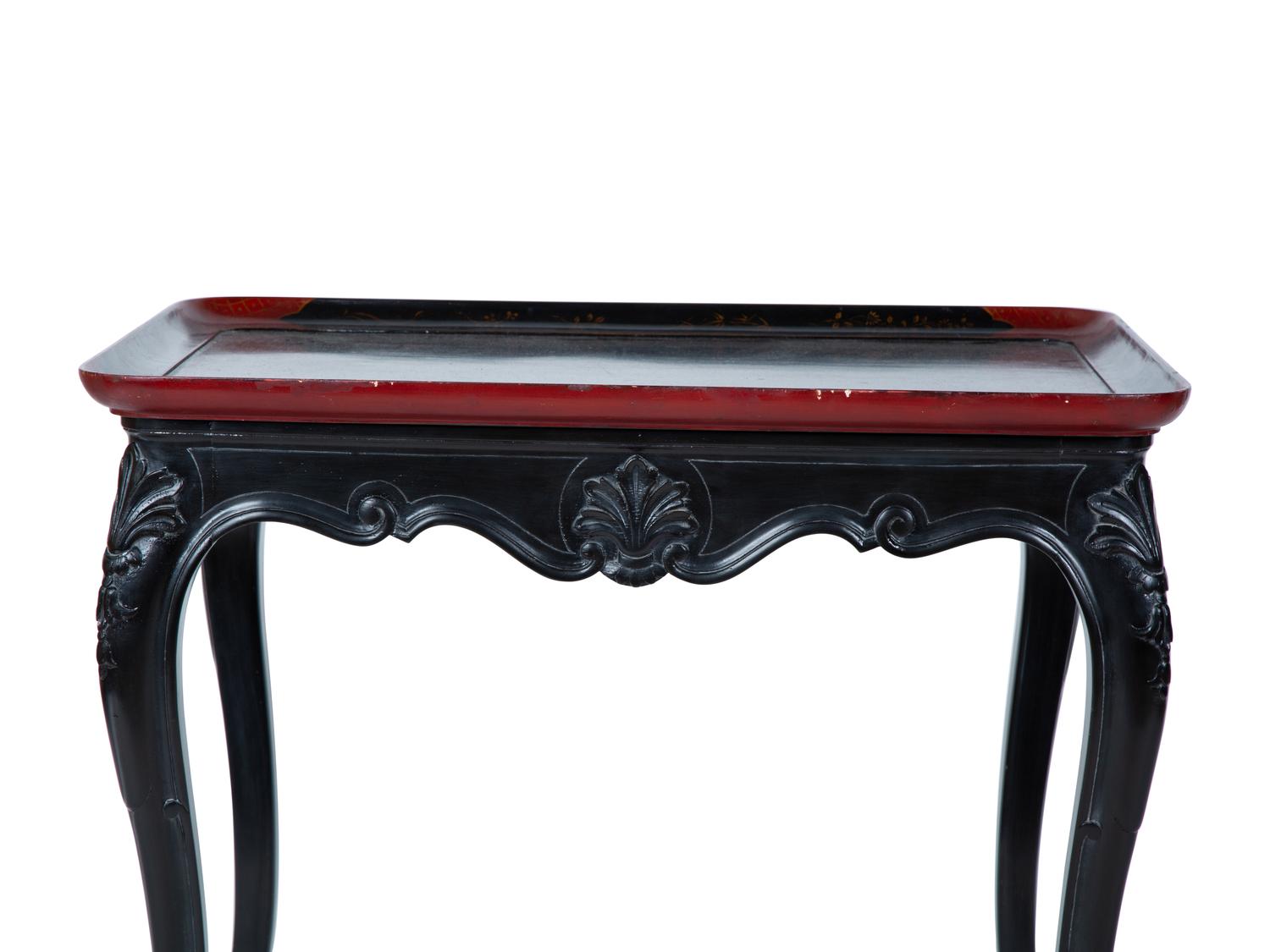A Louis XV Style Painted Dish-Top Table