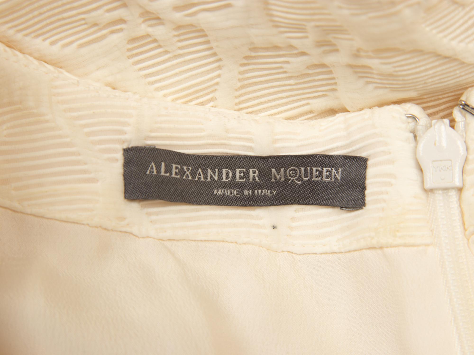 Alexander McQueen, White Jacquard Dress