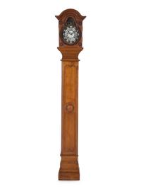 A Louis XV Povincial Fruitwood Case Clock