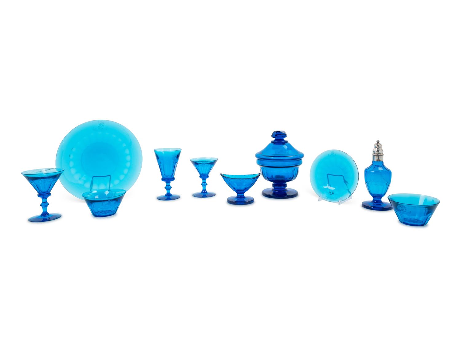 A Set of Regency Cobalt Glassware