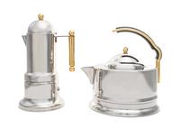 Vev Vigano, Italy, Kontessa espresso maker, with an associated kettle