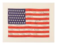 [WORLD WAR I]. 48-star American parade flag identified to the Camp Colt Tank Corps, Gettysburg, Pennsylvania. 1918.