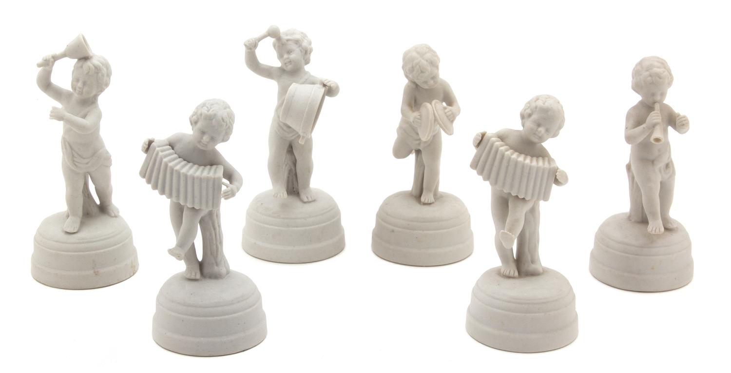 Six Spanish Bisque Figures Height 3 3/4 inches. — 20TH CENTURY